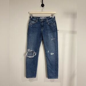 Lovers + Friends Ezra Distressed Slim Boyfriend Jeans